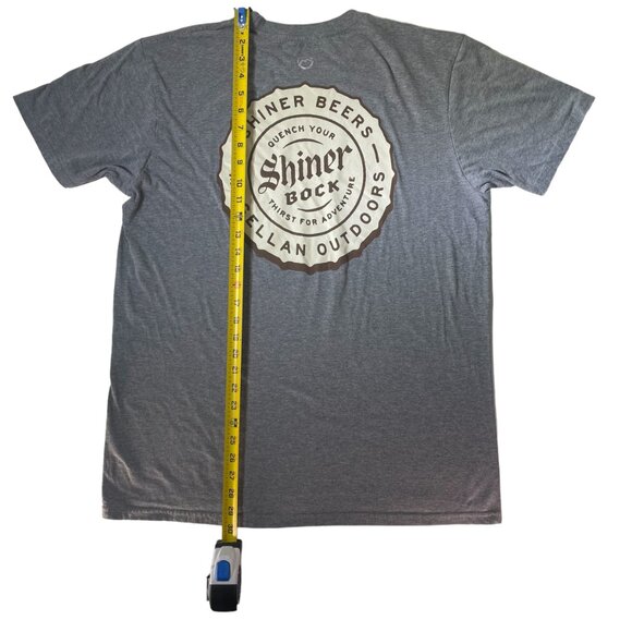 Magellan Outdoors Shiner Bock Beer Collab Gray Graphic T-shirt Frat Texas - Picture 6 of 8